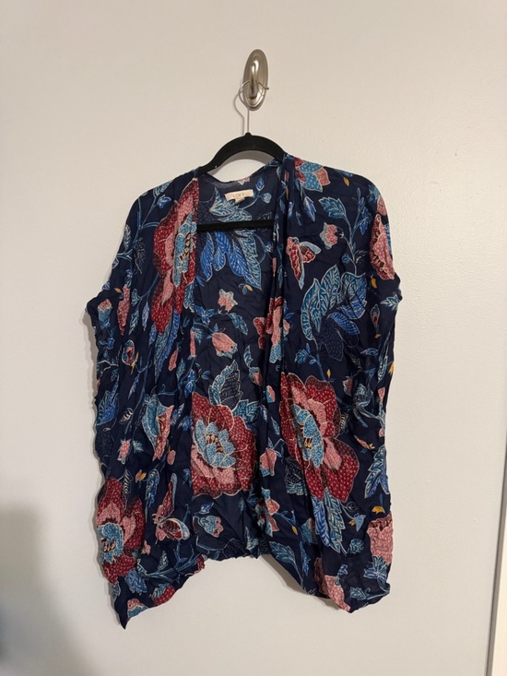 LOFT Floral Print Kimono Cardigan - 100% Modal - Women's Size XS/S